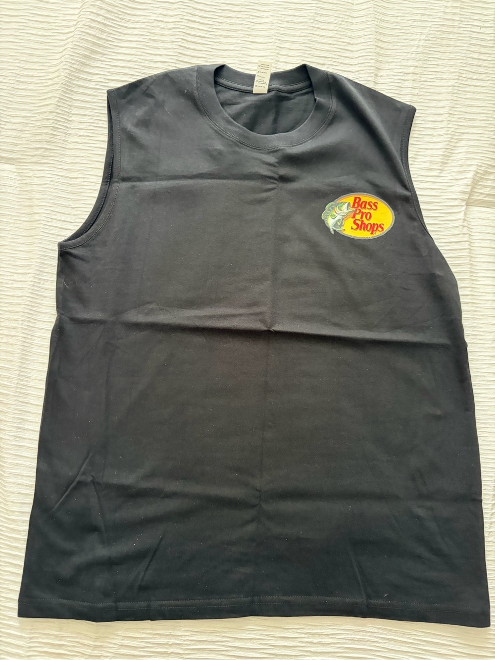 Bass Pro Shops Black Sleeveless Tank with Logo